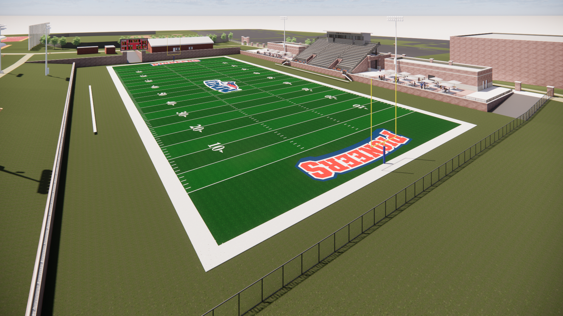 rendering of sports complex