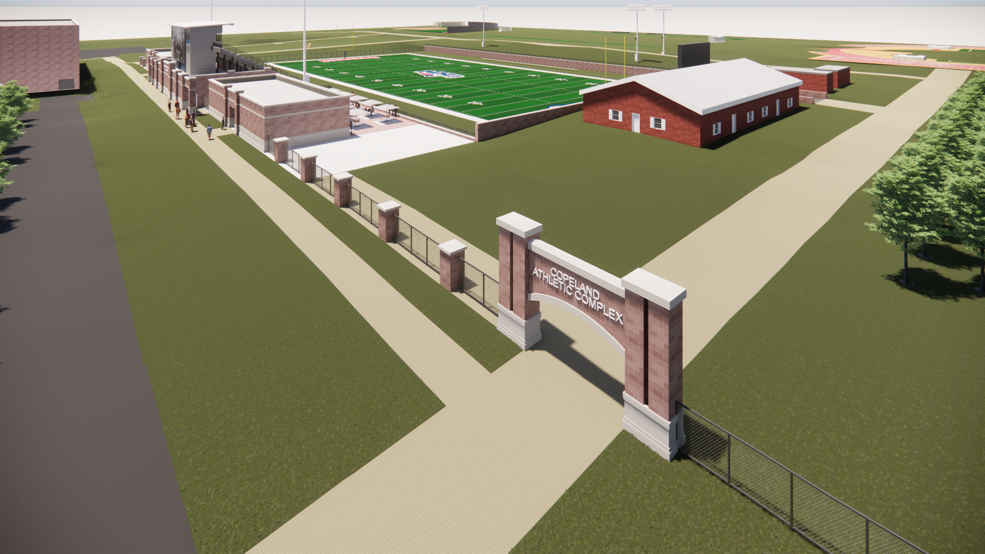 rendering of sports complex