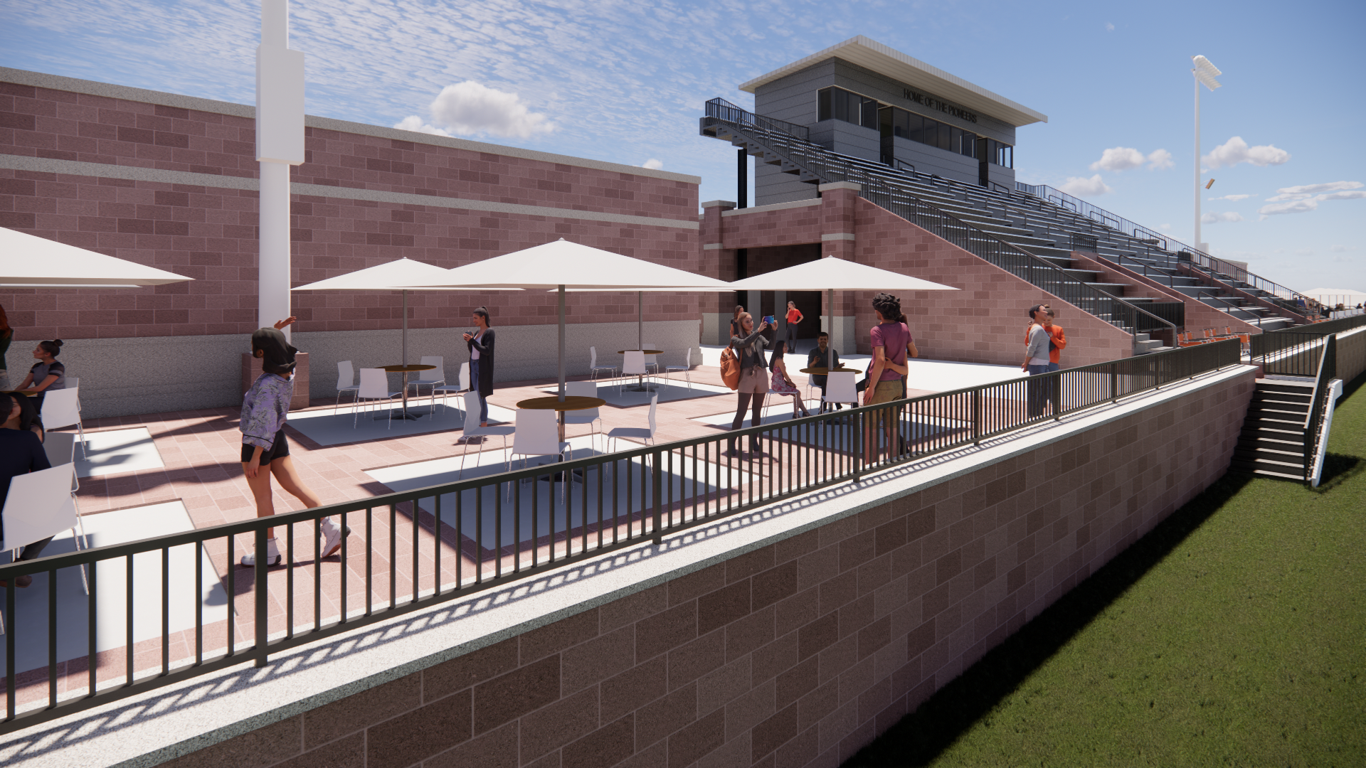 rendering of sports complex