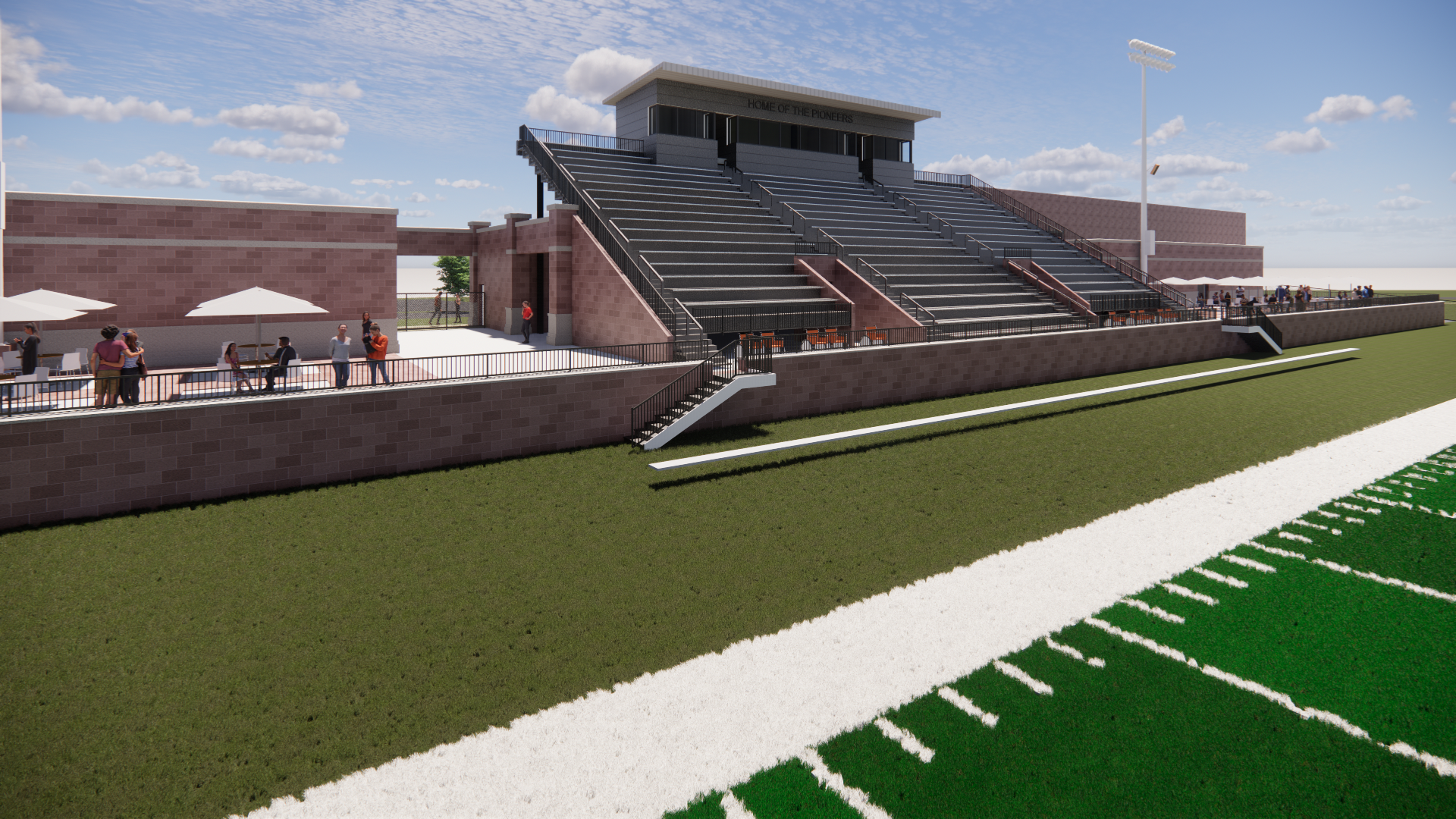 rendering of sports complex