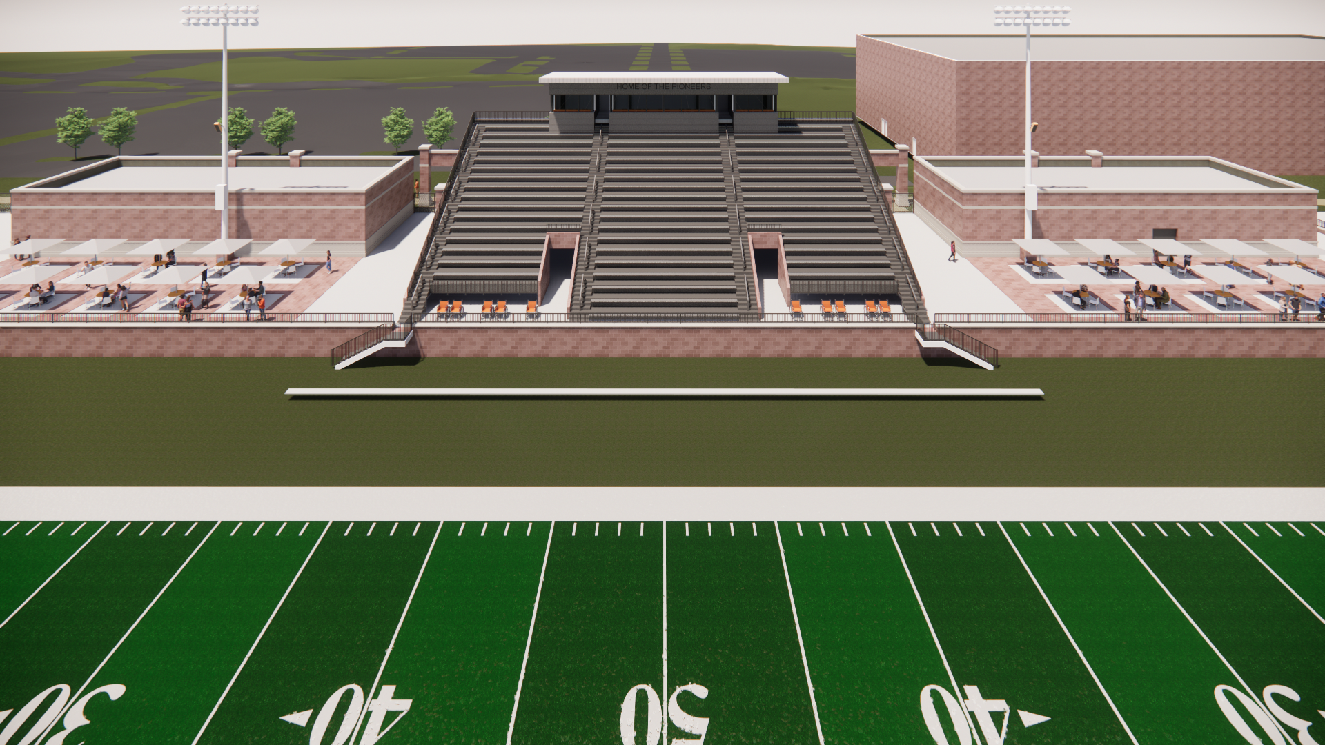 rendering of sports complex