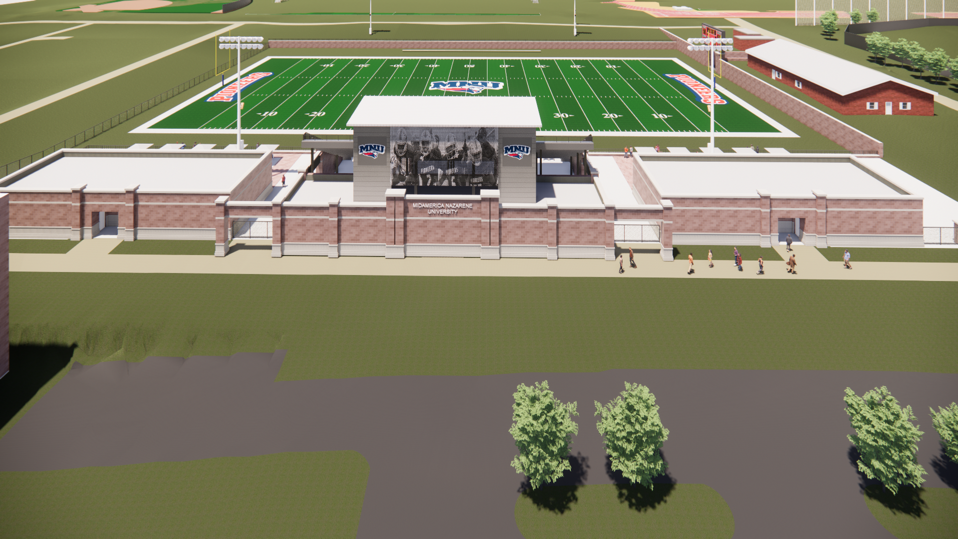 rendering of sports complex