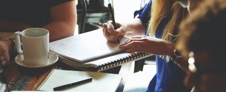 Students studying together