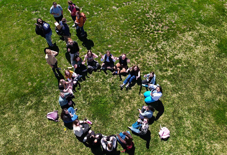 NSLC students on the MNU Campus Mall